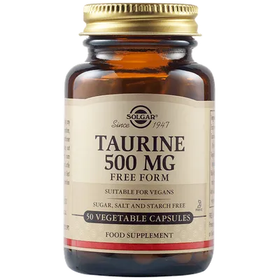 Taurina 500mg, 50 capsule vegetale, Solgar