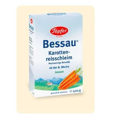 Cereale cu orez si morcov Bessau de la 2 luni, 400g, Topfer
