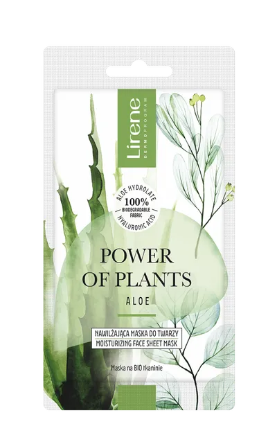 Masca faciala hidratanta Power of Plants Aloe, 1 bucata, Lirene