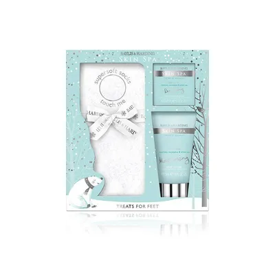 Baylis and Harding Set 3 piese SS18FOOT - Sosete pufoase/ Lotiune picioare 50ml/ Sare baie 25g