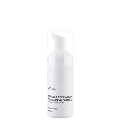 Spuma demachianta pentru ten matur si uscat cu extract de Neroli si Rosewood, 100ml, Sabio