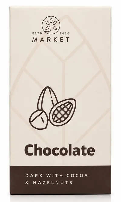 Ciocolată artizanală neagră, 100 g, Bio-Market