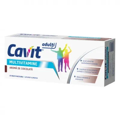 Cavit Adulti Multivitamine, aroma de ciocolata, Biofarm
