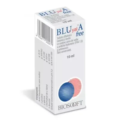 Solutie oftalmica Blu Yal A Free 0.15 %, 10 ml, Fidia Farmaceutici