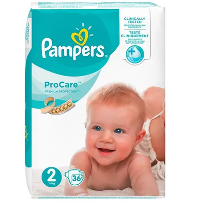 Scutece ProCare, Masura 2, 3-6 kg, 36 bucati, Pampers