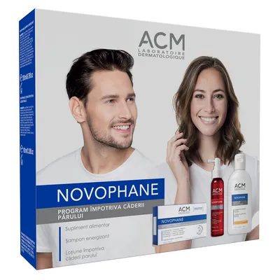 Pachet Sampon 200ml + Lotiune 100ml + Capsule 60 comprimate Novophane, ACM