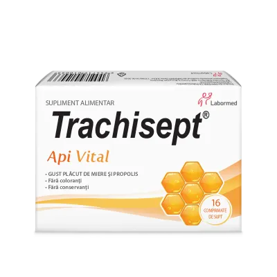 Trachisept Api Vital, 16 comprimate pentru supt, Labormed Pharma