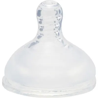 Tetina din silicon pentru biberon cu gura larga pentru 0-6 luni 331, 1 bucata, Bebe D' Or