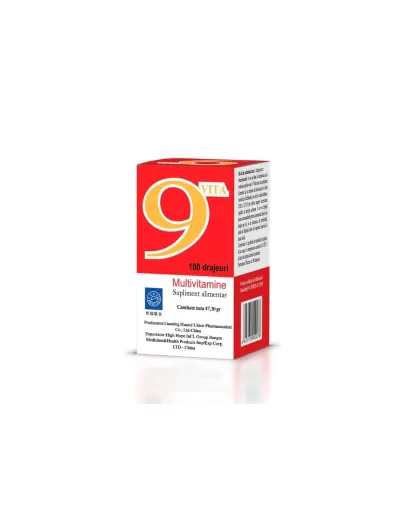 9 Vita Multivitamine, 100 drajeuri, YongKang