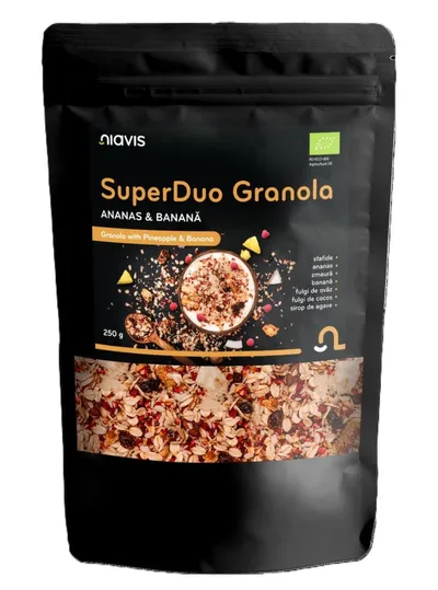 NIAVIS SUPERDUO GRANOLA - ANANAS SI BANANA ECOLOGICA 250G