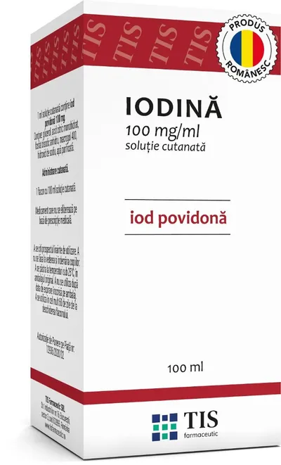 Solutie cutanata Iodina 10%, 100ml, Tis Farmaceutic