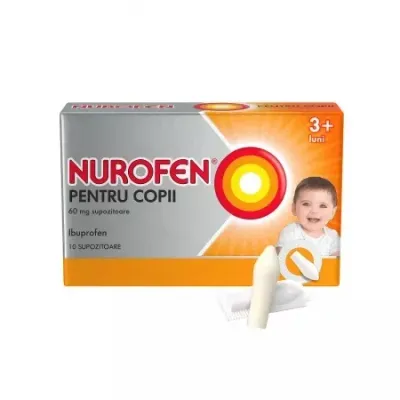 Nurofen pentru copii, 60 mg, 10 supozitoare, Reckitt Benckiser