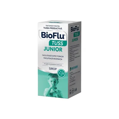 BIOFLU TUSS JUNIOR 15 MG/5 ML SIROP 100ML