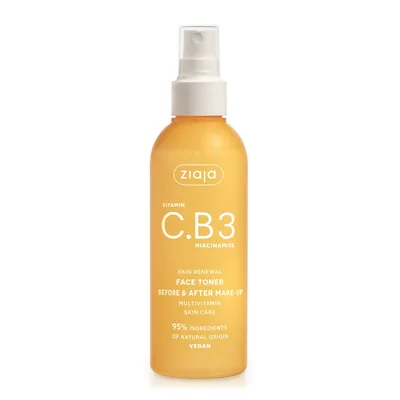 Lotiune tonica pentru fata Vitamin C.B3 Niacinamide, 190 ml, Ziaja
