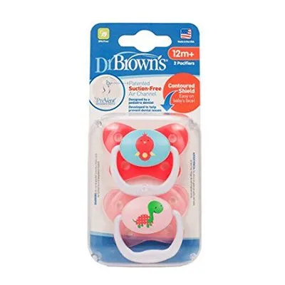 Suzeta din silicon roz Nivel 3 PreVent, 2 bucati, Dr. Brown's