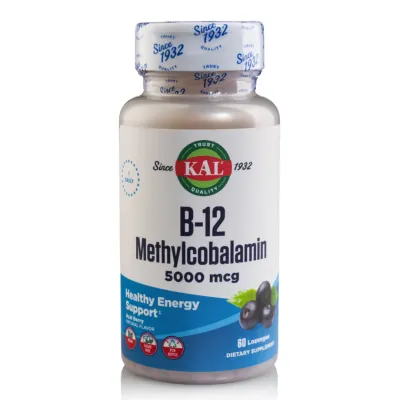 Vitamina B12 Methylcobalamin Kal, 5000 mcg, 60 comprimate, Secom