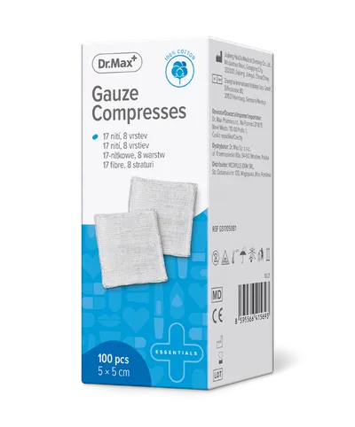 Dr. Max Comprese non-sterile 5x5cm, 100 bucati