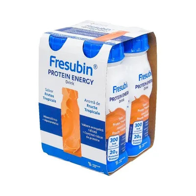 Bautura Fresubin Protein Energy 1,5kcal cu aroma de fructe tropicale, 4x200ml, Fresenius Kabi