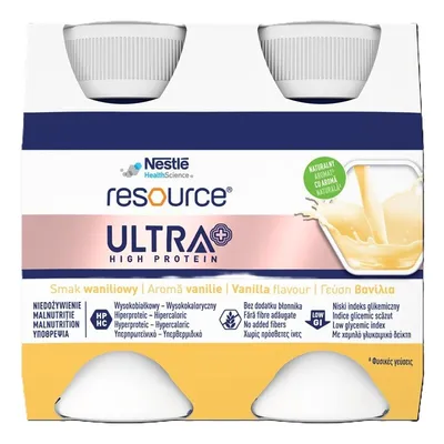 NESTLE RESOURCE ULTRA+ VANILIE 4FLACOANE X 125 ML