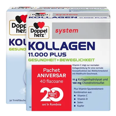 DOPPELHERZ SYSTEM KOLLAGEN 11000 PLUS X 30+10 FIOLE