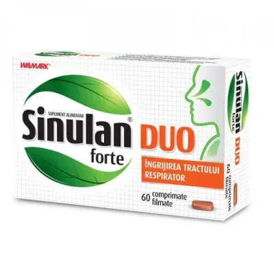 Sinulan Duo Forte, 60 comprimate filmate, Walmark