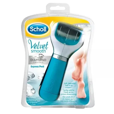 Pila electronica Scholl Velvet Smooth cu cristale de diamant pentru pielea ingrosata