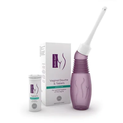 Irigator vaginal si tablete efervescente pentru igiena vaginala Multi-Gyn, clin