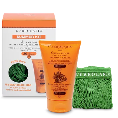 L'Erbolario Crema solara SPF30 125ml + Geanta cadou
