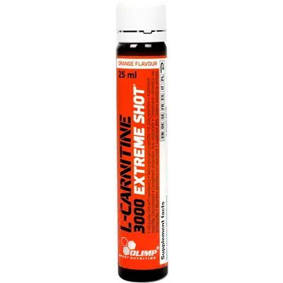 L-Carnitina 3000 Extreme Shot cu aroma de portocala, 25ml, Olimp Sport Nutrition