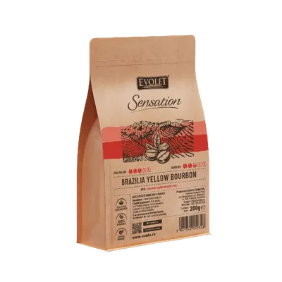 Cafea boabe Brazilia Yellow Bourbon, 200g, Evolet
