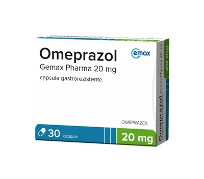 Omeprazol 20mg, 30 capsule gastrorezistente, Gemax