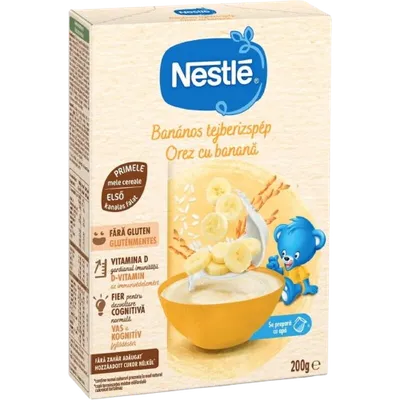 Cereale cu lapte si banana, 200g, de la 6 luni, Nestle