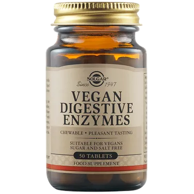 Enzime digestive pentru vegani, 50 tablete, Solgar