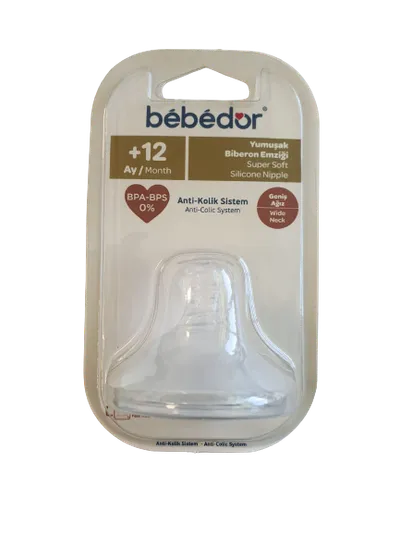 Tetina din silicon pentru biberon cu gura larga de la +12 luni 333, 1 bucata, Bebe D' Or