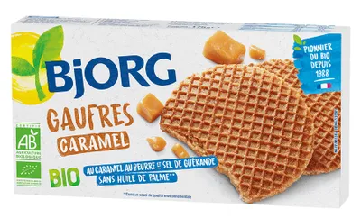 Gaufre cu caramel Bio, 175g, Bjorg