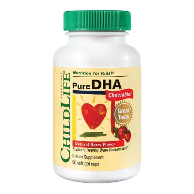 Pure DHA ChildLife, 90 capsule masticabile, Secom