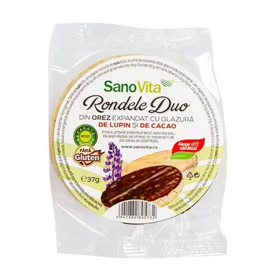 Rondele duo lupin si cacao, 37g, SanoVita