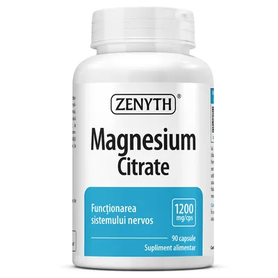 Magneziu citrat, 1200 mg, 90 capsule, Zenyth