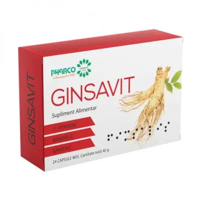 Ginsavit, 24 capsule moi, Pharco