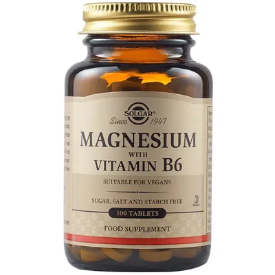 SOLGAR MAGNEZIU SI VITAMINA B6 100 TABLETE
