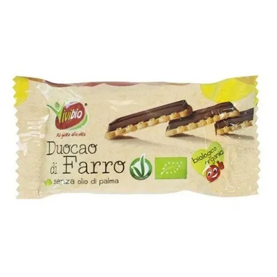 Biscuiti din spelta cu invelis de ciocolata eco, 28g, Vivibio