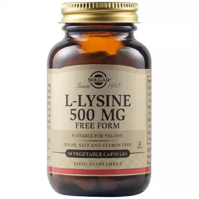 SOLGAR L-LYSINE 500MG 50 CAPSULE