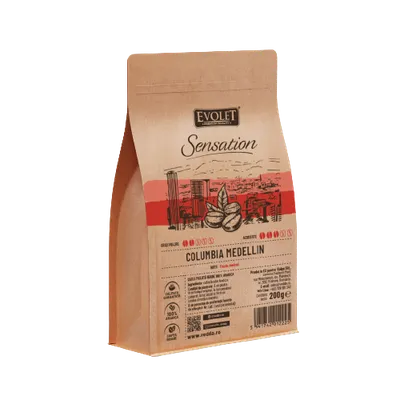 Cafea boabe Columbia Medelin, 200g, Evolet