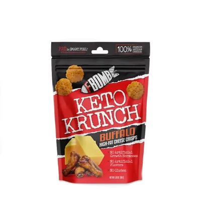 Bulete crocante cu aroma de branza si aripioare condimentate Keto Krunch, 50g, FBOMB