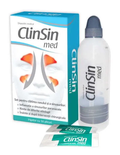 Clinsin Med Set, Irigator + 16 plicuri, Zdrovit