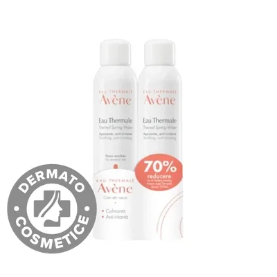 Pachet Apa termala spray 1 + 70% reducere la al doilea produs, 2 x 300ml, Avene