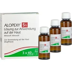 Alopexy 5% solutie cutanata, 3 flacoane x 60 ml