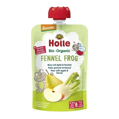 Piure de pere cu mere si fenicul Fennel Frog, 100g, Holle Baby Food