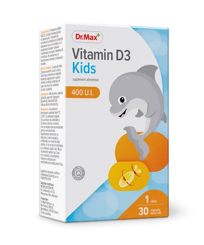 Dr.Max Vitamina D3 pentru copii, 30 capsule twist off