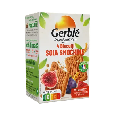 Biscuiti minipack cu soia si smochine, 67,5g, Gerble Expert Dietetic
